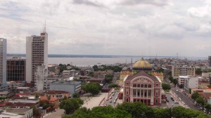 Bird's eye view of the Manaus Opera House